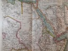 1928 Northeast Africa Geographical Map Vintage Orig 13 X 10 C22-5