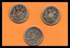 Venezuela  3  Coins 2 Bolivares 1924 1926 1935   silver  835  10 Gr   27mm Each 