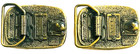 Kiwanis International Belt Buckle - Gold blue Color - Serial D1314 - Lot Of 2