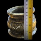 Antique Islamic Safavid Bronze Bowl With Silver Inlaid