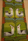 Handwoven Tapestry Folk Art Wall Hanging Wool Rug Vintage 70s Mid Century Poland