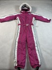 Rare Vintage Spyder Ski Suit Metallic Pink purple Size 6 Grows With Kids