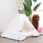 Pet Teepee Dog   Puppy Cat Tents Tipi Bed Portable Houses With Thick Cushion    
