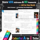 Address Book With Colorful Alphabetical Tabs  4 7  X 6 2       Telephone Black