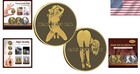 2pcs Double Side Heads And Tails Coin Lucky Token Style G