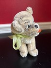 Steiff Mopsy Dog Sitting 1960s Mohair  5      Swivel Head  Tongue Out  Button