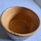 Hand Turned Wooden Bowl With Painted Dots 4  W 3  T   New Tinket Dish