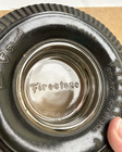 Vintage Firestone Deluxe Champion Gum-dipped Tire Glass Ashtray Promotional Item