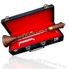 Handmade Rosewood Rauschpfeife Small Wooden Music Instrument Two Reeds With Box