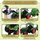 Farm Tractor Toys Set Bale Haying Round Baler With Barn  Farmer cow farm Tool   