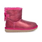 Ugg Mini Bailey Bow Glisten Radish Suede Ankle Women s Boots Size Us 8 uk 6 New