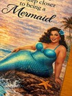 Retro Big Girl Mermaid Sign Tropical Beach Home Nautical Decor Thighs Touch New