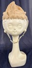 Antique Victorian Baby Bonnet - Ivory Silk With Soutache Embroidery   Lace -1900