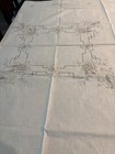 Vtg Madeira Style Embroidered Tablecloth 6 Napkins 54x54floral Linen Blend Nwt