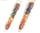 Twisted Orgone 7 Chakra Stone Wand Massage Healing Reiki Copper Coil