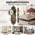 Antique Door Knobs Interior Mortise Lock Bronze Door Knob Crystal Glass Door Han