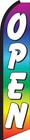 Open Rainbow 15  Tall Swooper Flag   Pole Kit Feather Super Banner