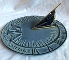 Virginia Metalcrafters Roman Sundial Cast Iron 10in  Grow Old With Me Best  23-1
