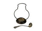 Saben Silver Plate Jar Holder Frame With Sterling Silver Ladle Spoon 1940-60 6   