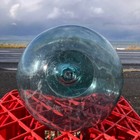 Japanese Antique Large  9 06   Fishing Glass Float Sky Blue Blown Glass
