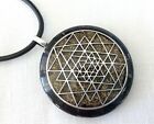 Orgone Pendant Necklace Sacred Geometry Sri Yantra   Shungite Emf Protection Usa