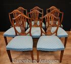 Set 8 Hepplewhite Dining Chairs Mahogany