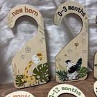 Jungle Baby Animals Wooden Baby Closet Size Dividers Clothes Organizers Set 7
