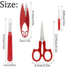 6pcs Red Plastic Sewing Seam Ripper And Thread Cutter Sewing Tool Kit - New