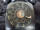 Western Electric C d 500 12-64 Black Rotary Dial Telephone Bell System With Box