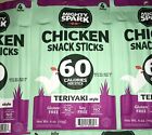 20 Chicken Snack Sticks Teriyaki Style Mighty Spark Gluten Free Soy Free 4 Oz