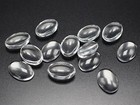 100 Transparent Clear Oval Dome Flatback Glass Cabochon 10x14mm