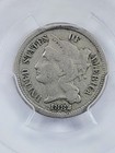 1882 Three Cent Nickel  Key Date  F15 Pcgs 