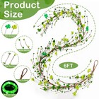 Timer - Lighted Shamrocks Garland St  Patrick s Day Decorations  6 Ft St  Patric