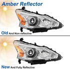 Headlights Lamps Left Right Chrome Housing Fit Nissan Altima Sedan 2013-2015