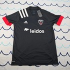 Dc United Black Authentic Adidas Aeroready Mls Soccer Jersey Sz L New With Tags 