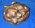 Solid Bronze-finish Angel Dog Pet Cremation Urn