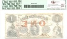 1854  1 Washington  Dc Obsolete Note Metropolitan Bank Pcgs Au-58 Ppq