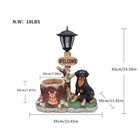 Rottweiler Mother Puppy Planter Statue Resin Outdoor Garden Decor Flower