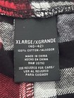Men   s Plaid Pajama Pants Red Black Gray Flannel Cotton Size Xl  40-42 