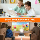 2-in-1 Floor Standing Book Stand  Foldable Book Holder For Reading With Page
