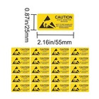 500pcs Esd Caution Labels For Electrostatic Sensitive Devices     Yellow