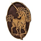 Vintage 1991 Wooden Laser Cut Unicorn Wall Hanging Plaque