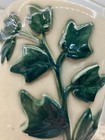 3 Piece Royal Copley Planter Vase Set Vintage Art Pottery Green Ivy Vintage Mcm 