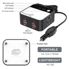 200w Car Power Inverter  Dc 12v To Ac 110v Converter Adapter Charger Outlet 4usb