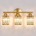 3 Light Bathroom Vanity Light Fixture Over Mirror Brushed Gold Vintage Vanity 