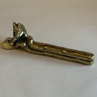 Vintage 5 1 2  Squirrel Golden Solid Brass Nut Cracker Old