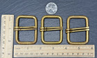 Three Simple Gold Tone  brass   Metal Vintage Belt Buckles N561