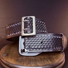 Galls Duty Belt Size 32  Black Basketweave 2 25  Wide Nickel Buckle 1348