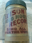 Antique Edison Gold Moulded Cylinder All Over The World  please Read 