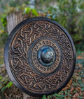 Medieval Warrior Shield Hand Carved Round Viking Cosplay Armor Battle Shield 24